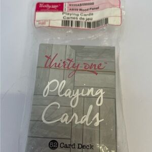 Thirty One Playing Cards Wood Panel 52 Card Deck New In Package Retired